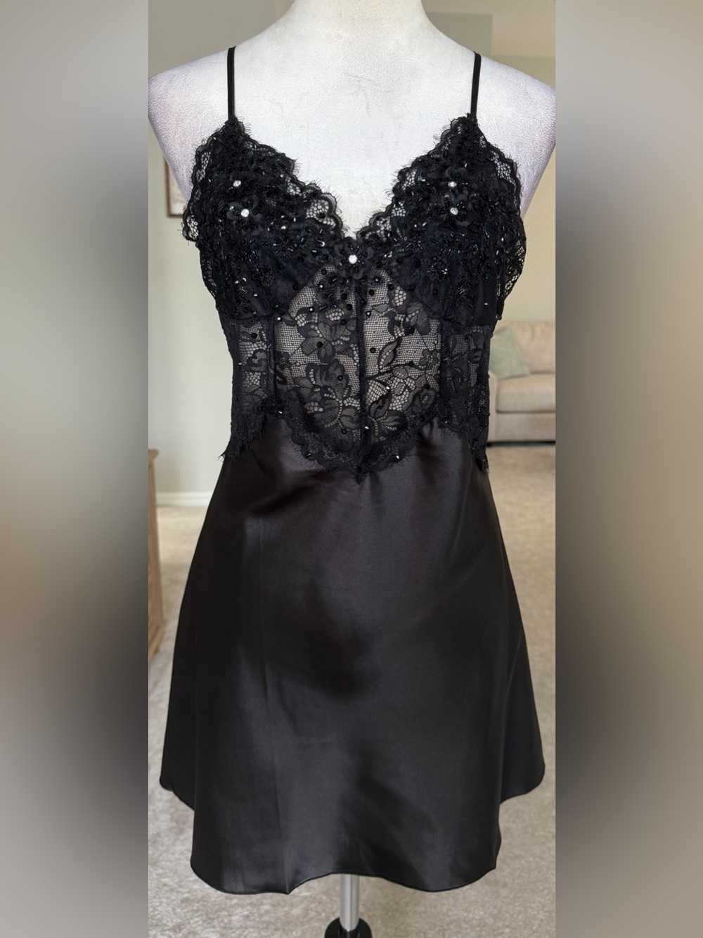 Black Slip Dress Dance Costume